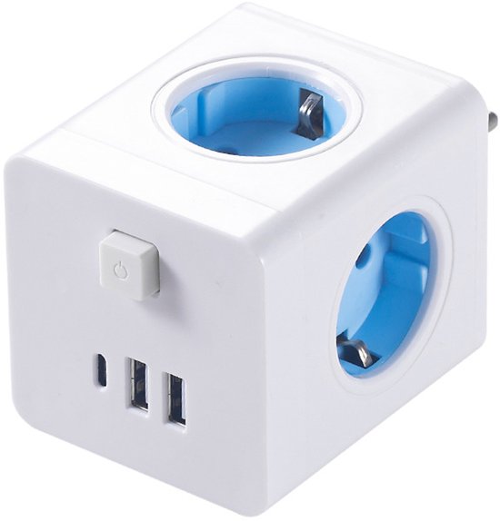 Power Cube Extension with 4 Outlets and USB Charging Ports