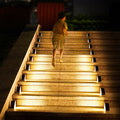 Outdoor Solar Stair Lights – Warm White LED Illumination, Pack of 4 or 10