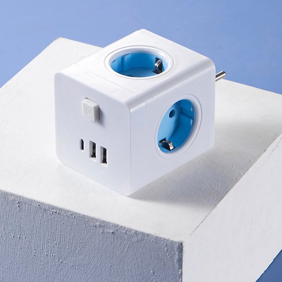 Power Cube Extension with 4 Outlets and USB Charging Ports