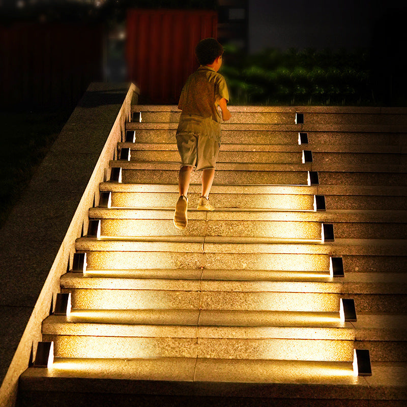 Outdoor Solar Stair Lights – Warm White LED Illumination, Pack of 4 or 10